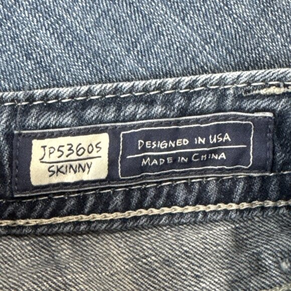 Miss Me Jeans Women 28 Blue Skinny Low Rise Stretch Distressed Medium Wash Denim - Picture 6 of 14